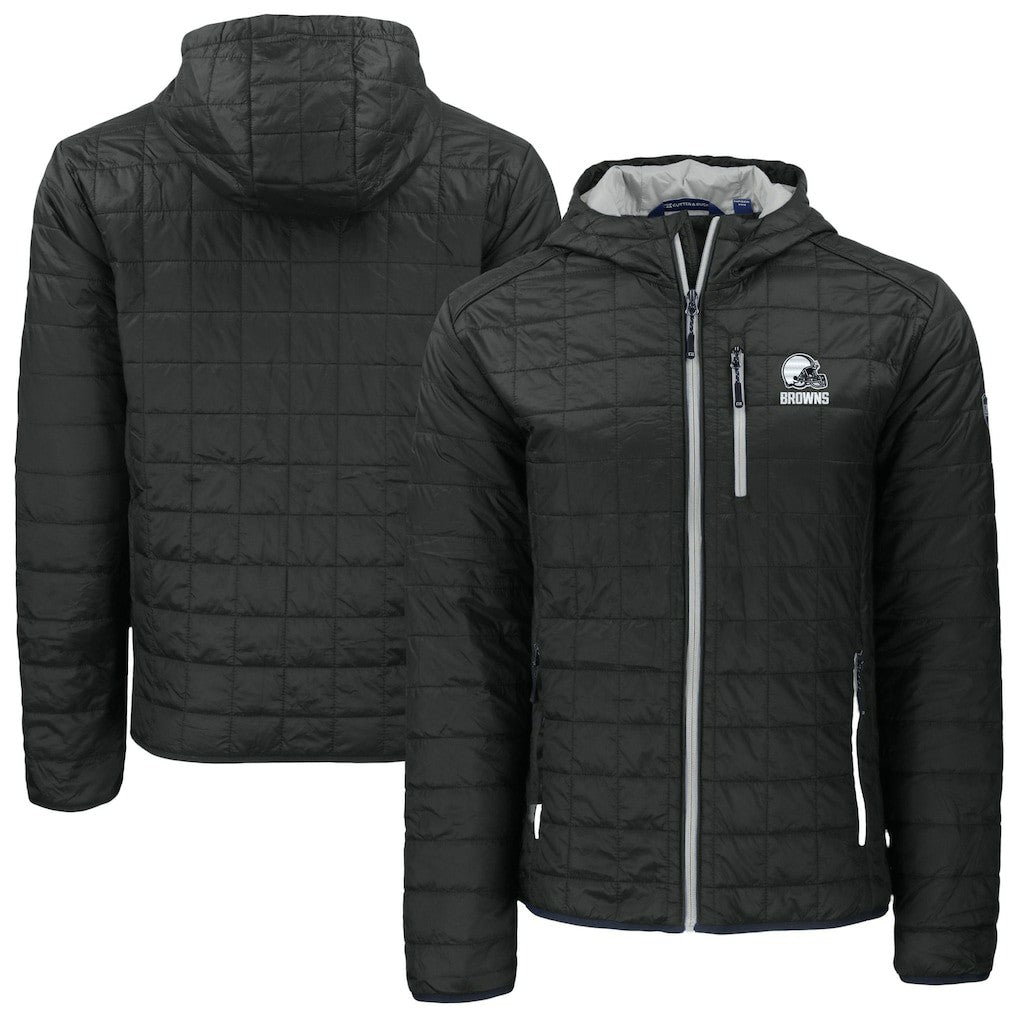 NFL Cleveland Browns Cutter & Buck Rainier Primaloft Eco Full-Zip Hooded Jacket