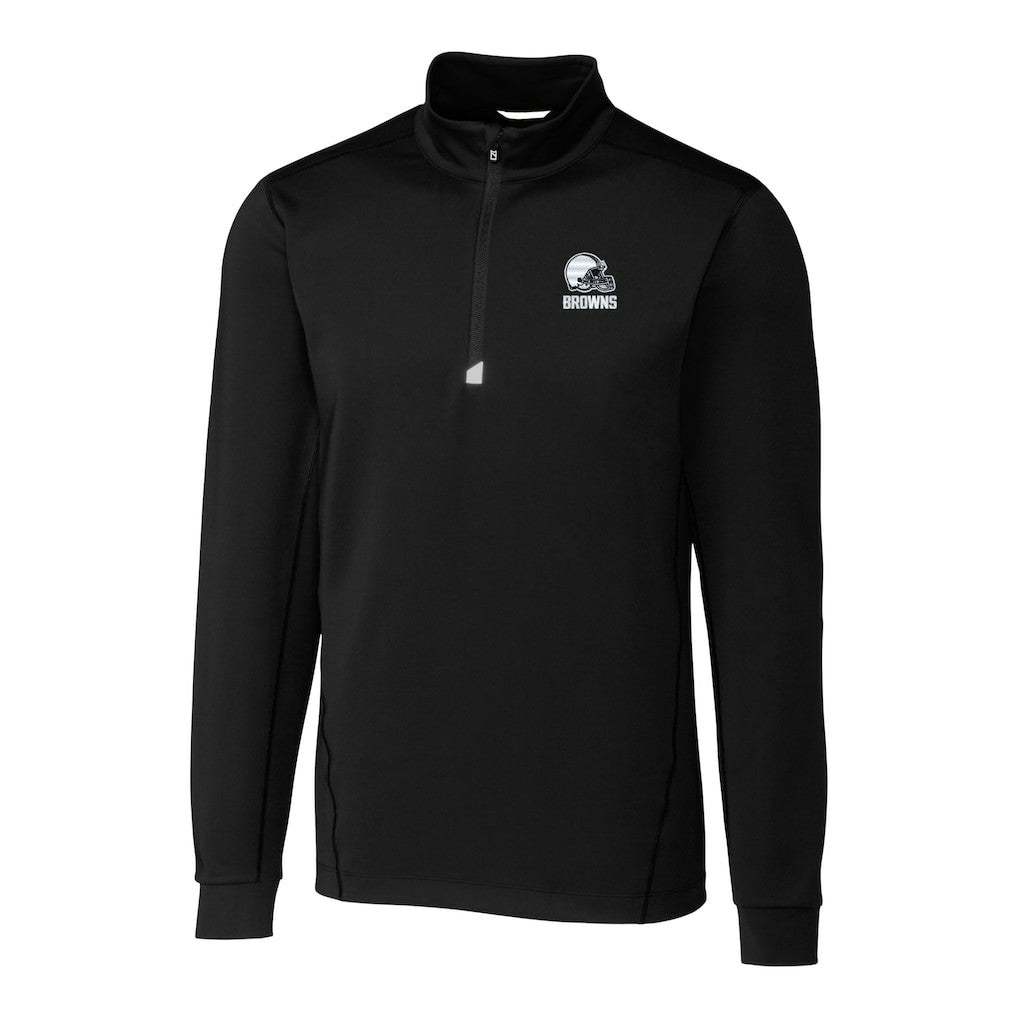 NFL Cleveland Browns Cutter & Buck Big & Tall Traverse Stretch Eco Quarter-Zip Pullover Top