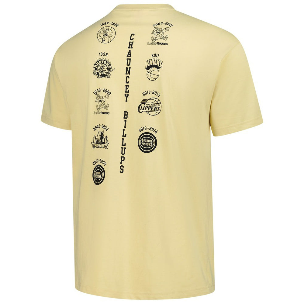 Chauncey Billups Detroit Pistons Premium T-Shirt - Cream | Mitchell & Ness outlet