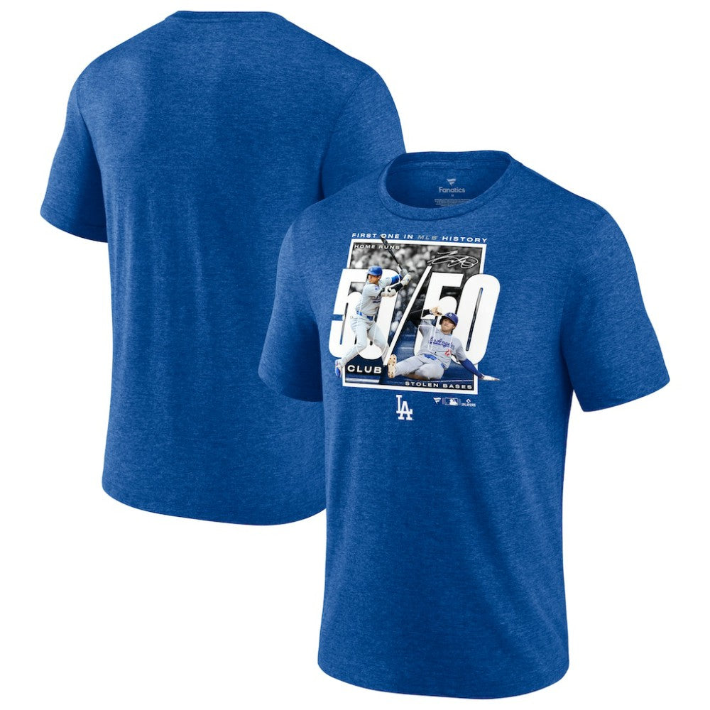 Shohei Ohtani Los Angeles Dodgers 50/50 Club T-Shirt - Heather Royal