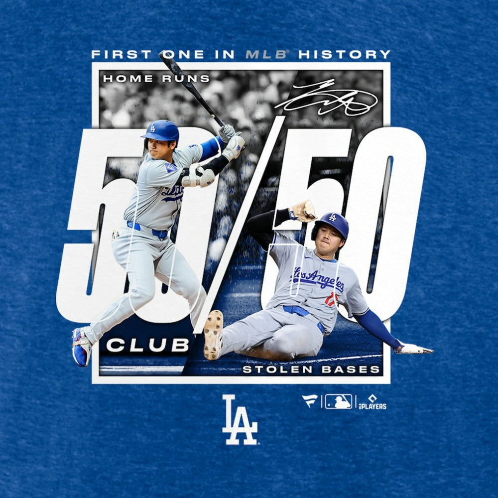 Shohei Ohtani Los Angeles Dodgers 50/50 Club T-Shirt - Heather Royal