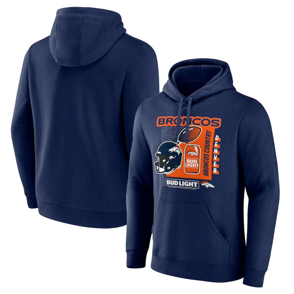 NFL Denver Broncos Bud Light Pullover Hoodie