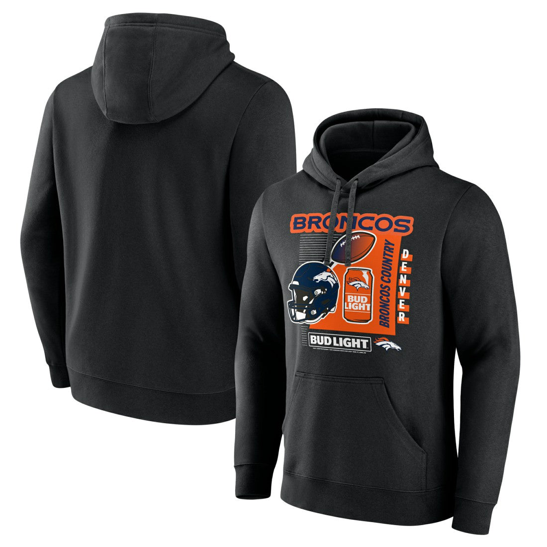NFL Denver Broncos Bud Light Pullover Hoodie