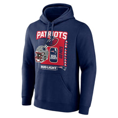 NFL New England Patriots Bud Light Pullover Hoodie