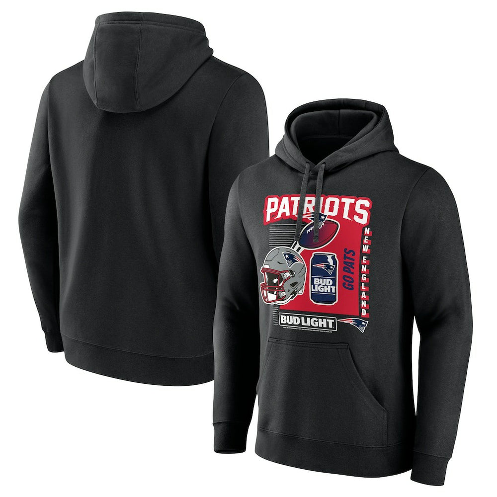 NFL New England Patriots Bud Light Pullover Hoodie