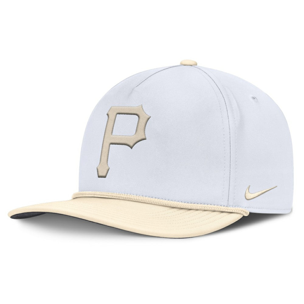 Pittsburgh Pirates Pro Performance Snapback Hat - White/Cream | Nike