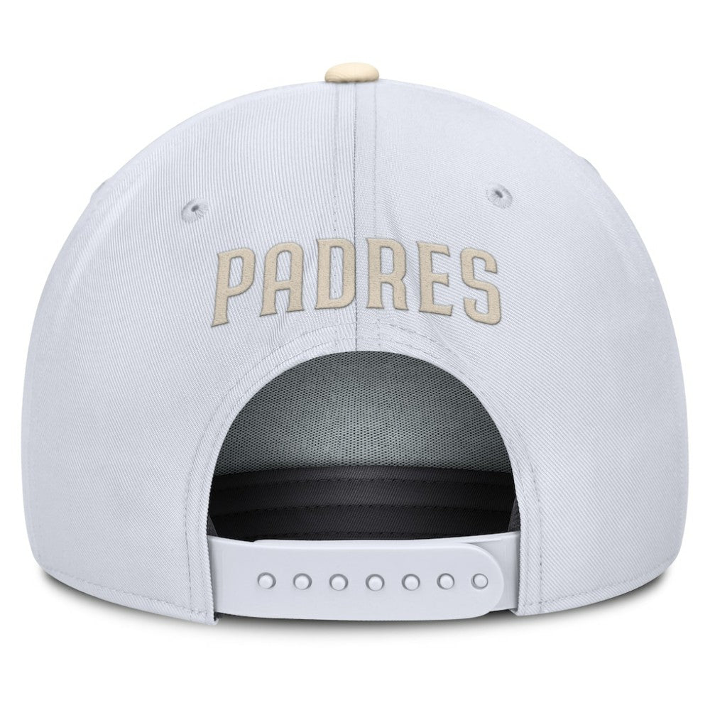 San Diego Padres Pro Performance Snapback Hat - White/Cream | Nike