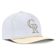 Colorado Rockies Pro Performance Snapback Hat - White/Cream | Nike