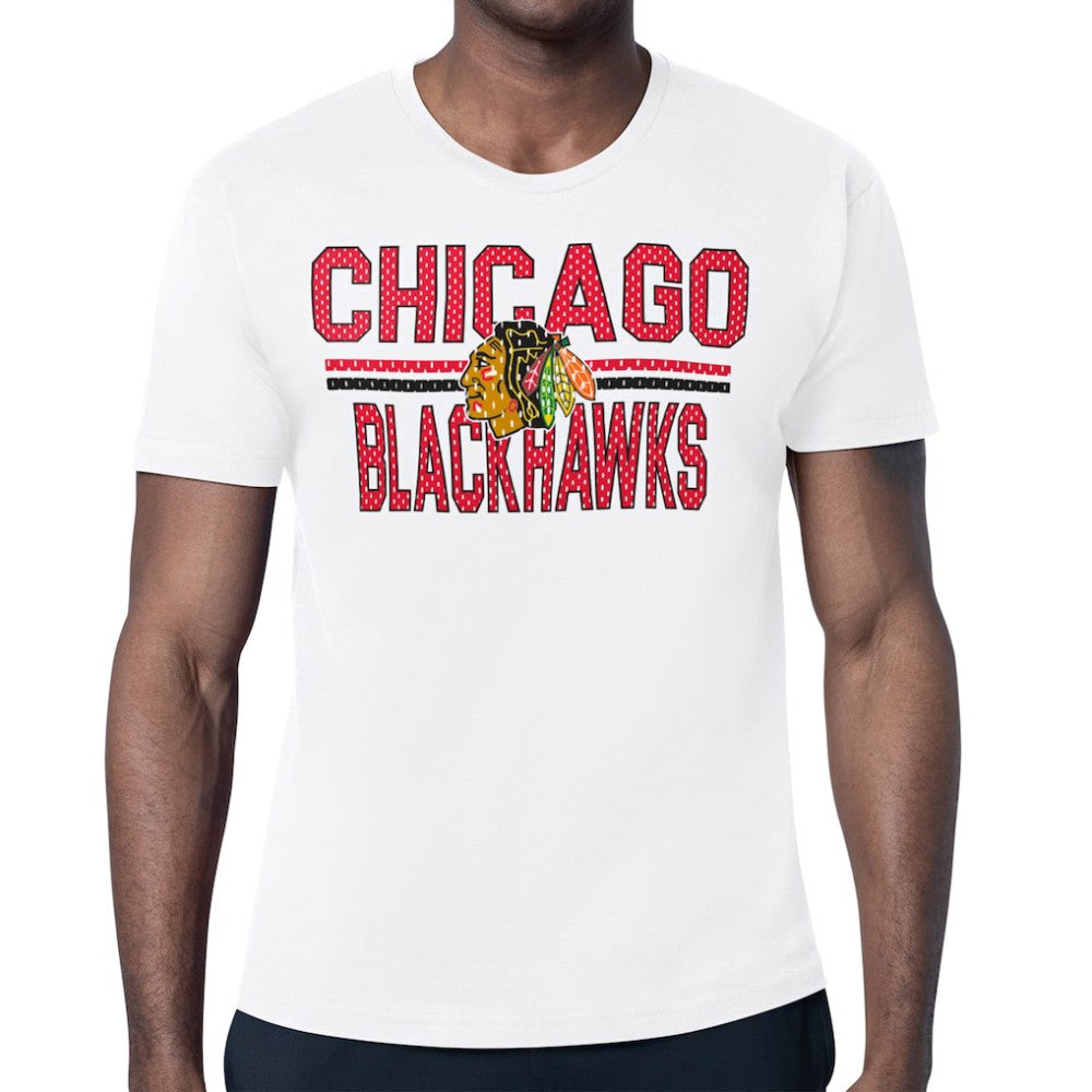 Chicago Blackhawks Starter Mesh Look Team Name T-Shirt