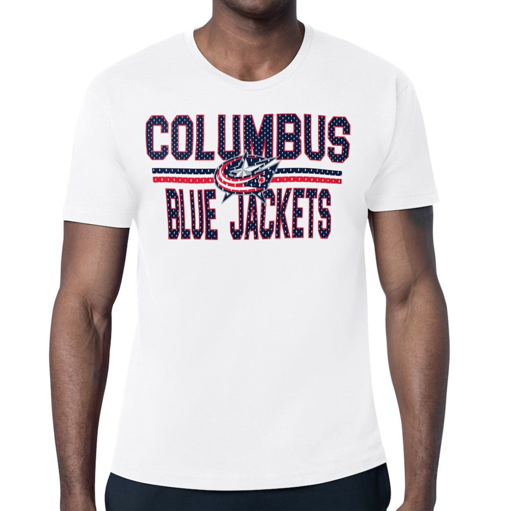 Columbus Blue Jackets Starter Mesh Look Team Name T-Shirt