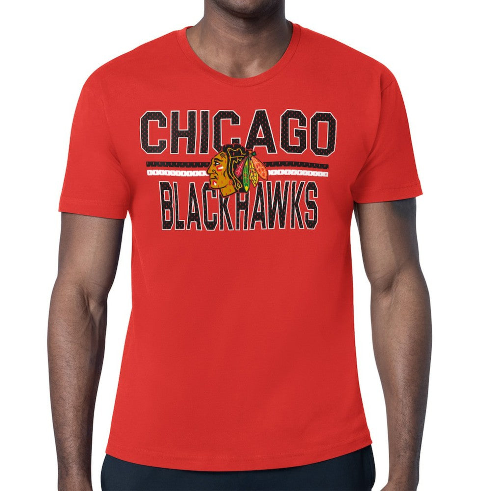 Chicago Blackhawks Starter Mesh Look Team Name T-Shirt