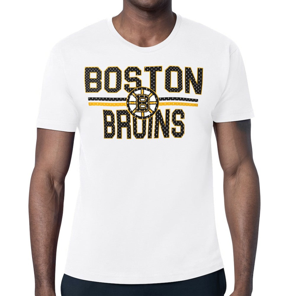 Boston Bruins Starter Mesh Look Team Name T-Shirt