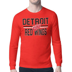 Detroit Red Wings Starter Mesh Look Team Name Long Sleeve T-Shirt