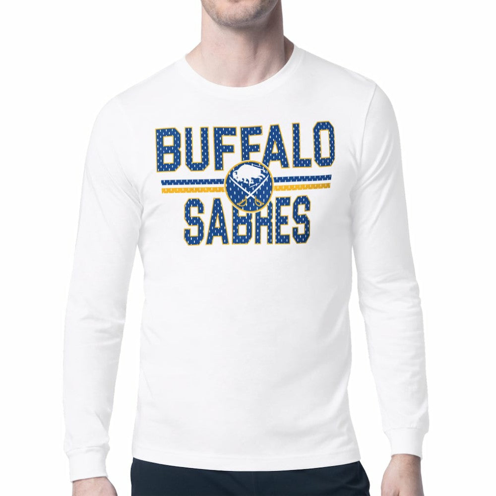 Buffalo Sabres Starter Mesh Look Team Name Long Sleeve T-Shirt