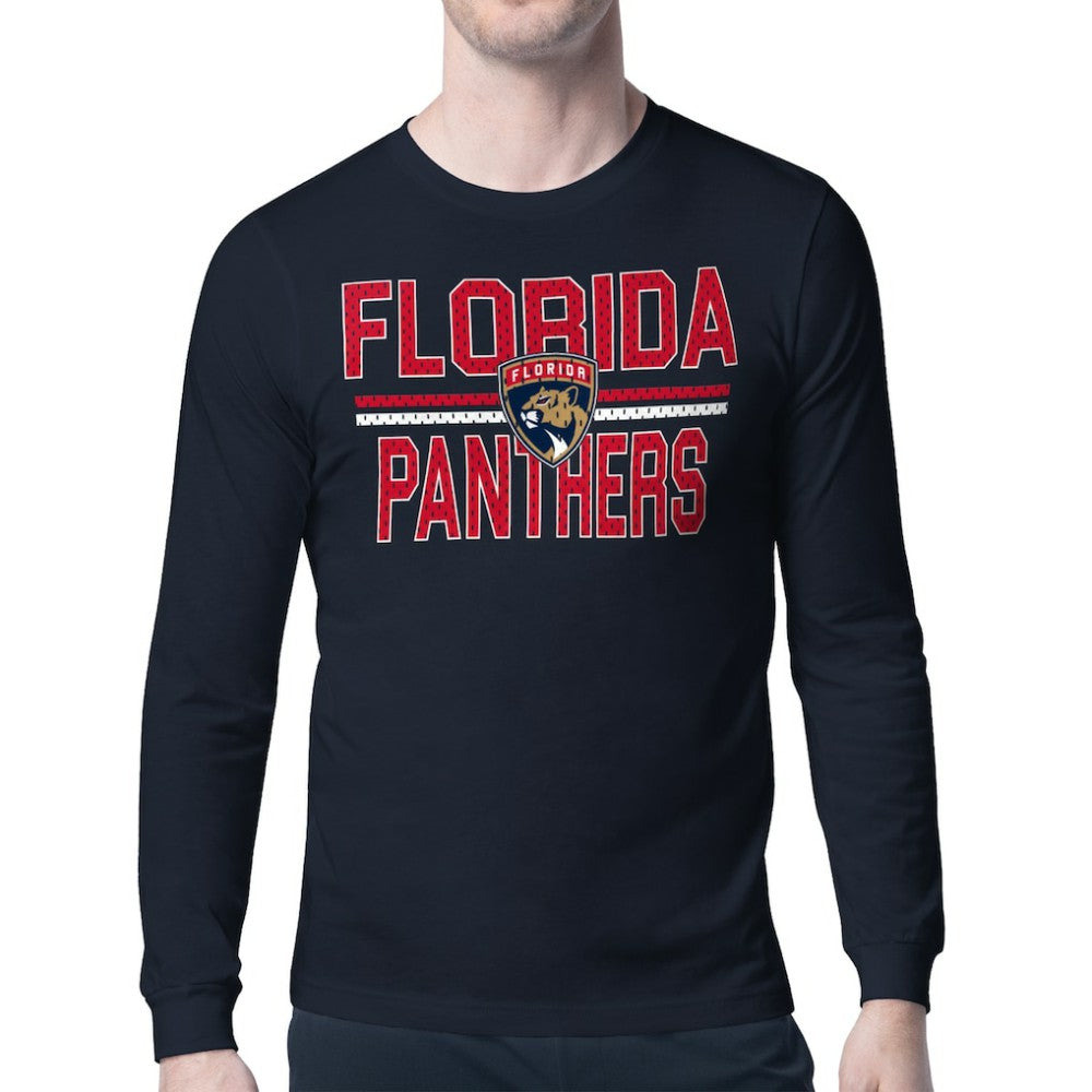 Florida Panthers Starter Mesh Look Team Name Long Sleeve T-Shirt