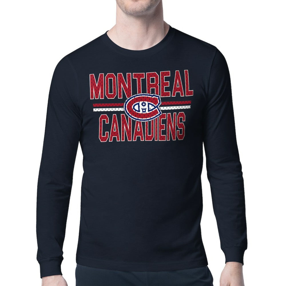 Montreal Canadiens Starter Mesh Look Team Name Long Sleeve T-Shirt