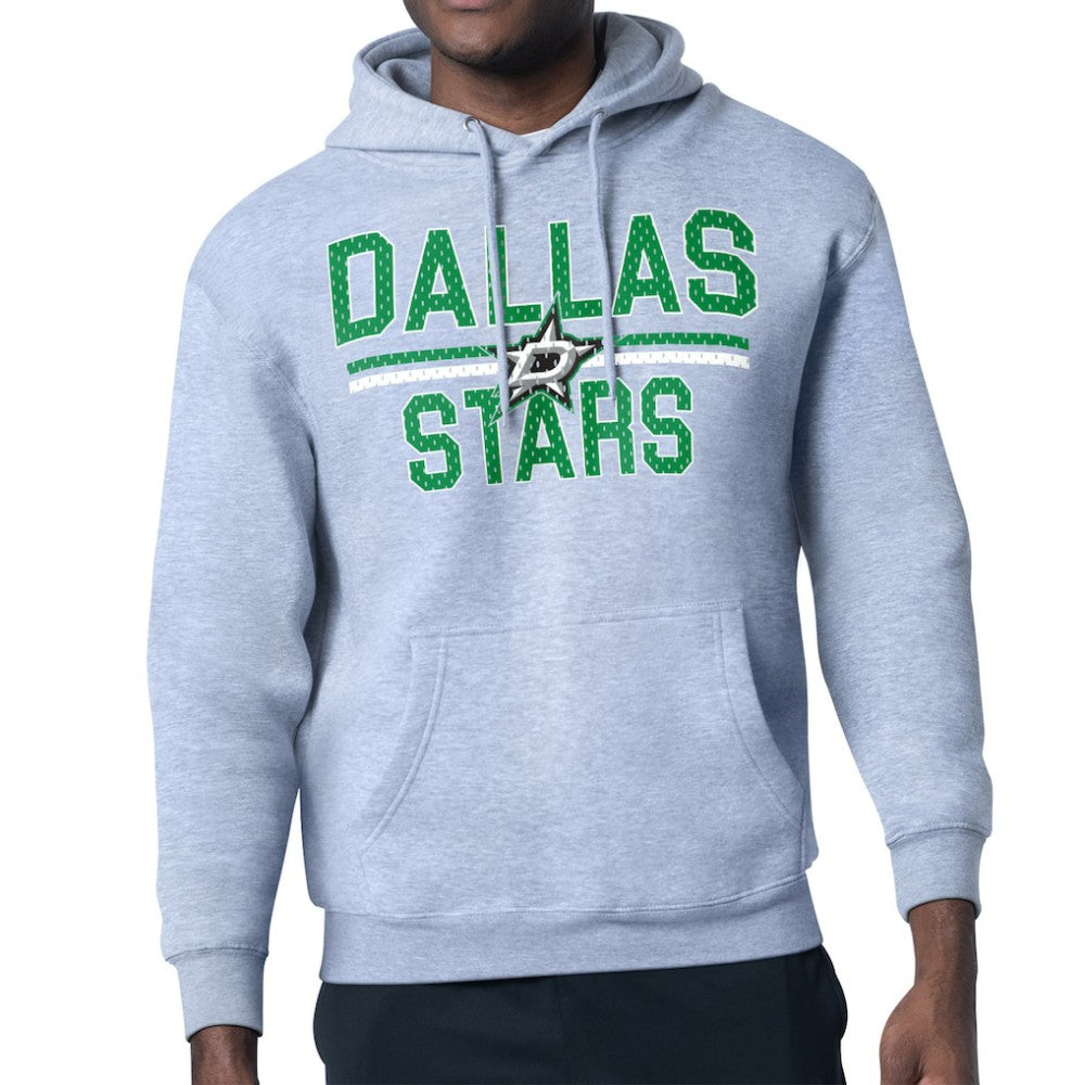 Dallas Stars Starter Mesh Look Team Name Logo Tri-Blend Pullover Hoodie