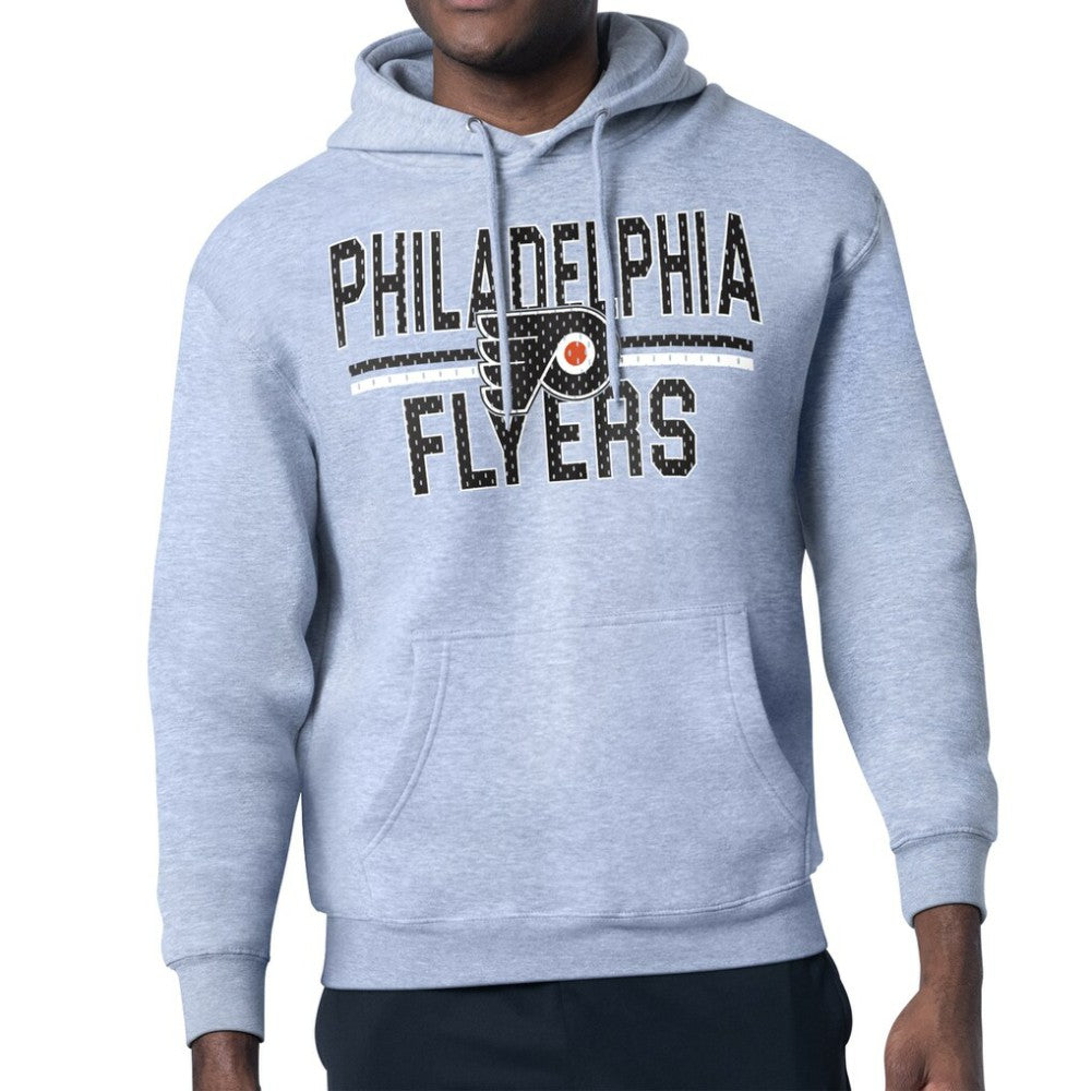 Philadelphia Flyers Starter Mesh Look Team Name Logo Tri-Blend Pullover Hoodie