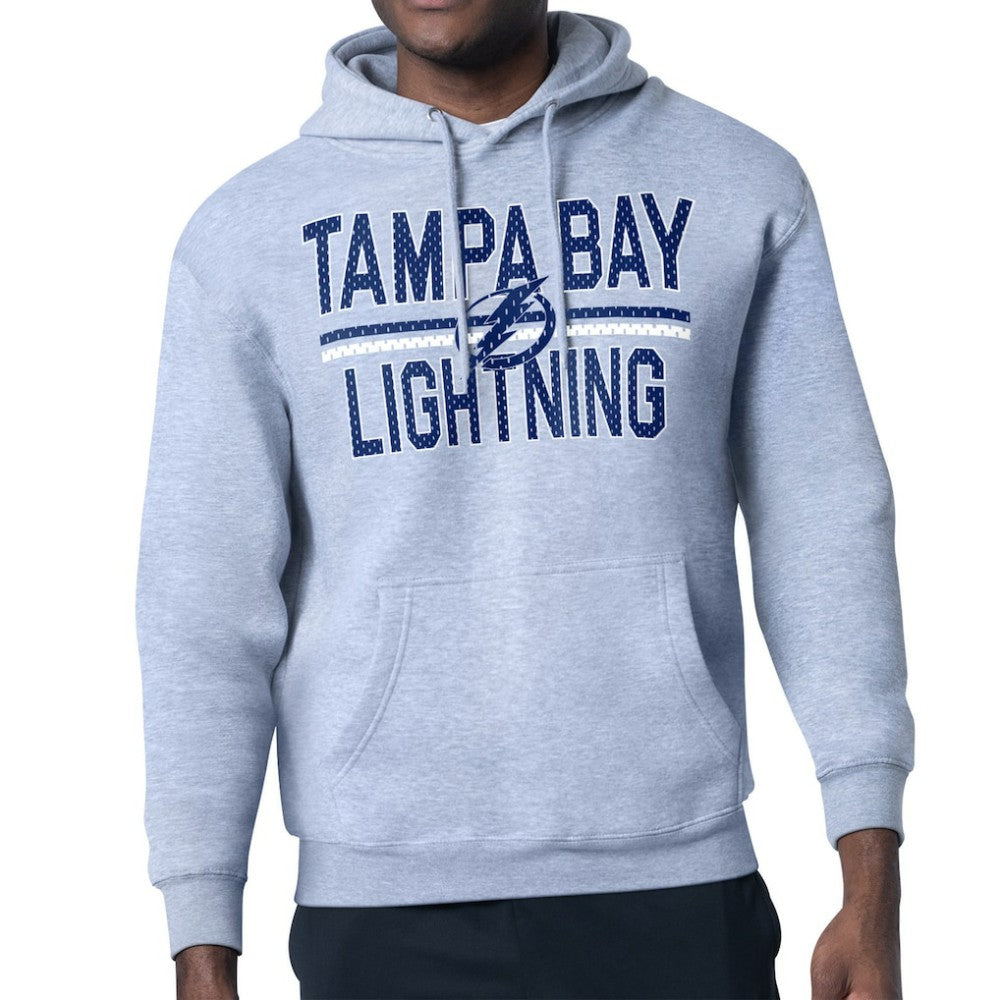 Tampa Bay Lightning Starter Mesh Look Team Name Logo Tri-Blend Pullover Hoodie