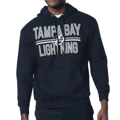 Tampa Bay Lightning Starter Mesh Look Team Name Logo Tri-Blend Pullover Hoodie