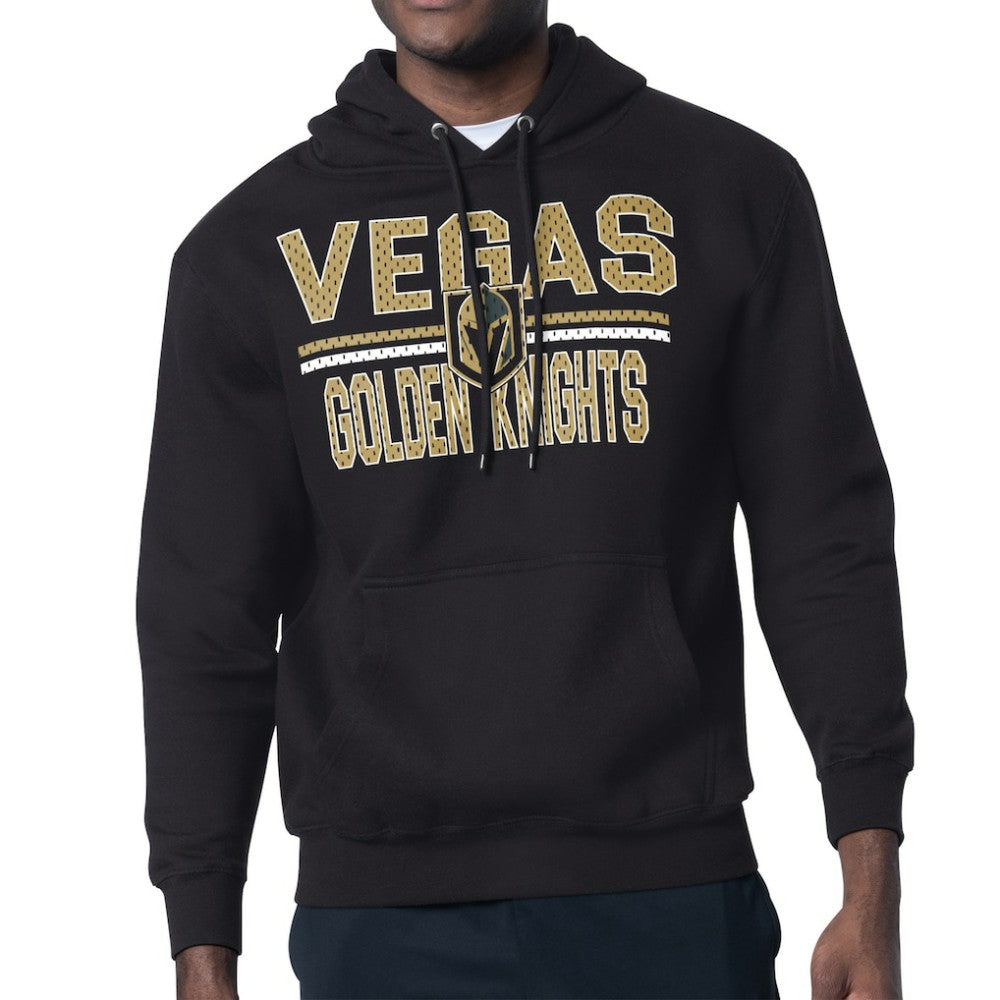Vegas Golden Knights Starter Mesh Look Team Name Logo Tri-Blend Pullover Hoodie