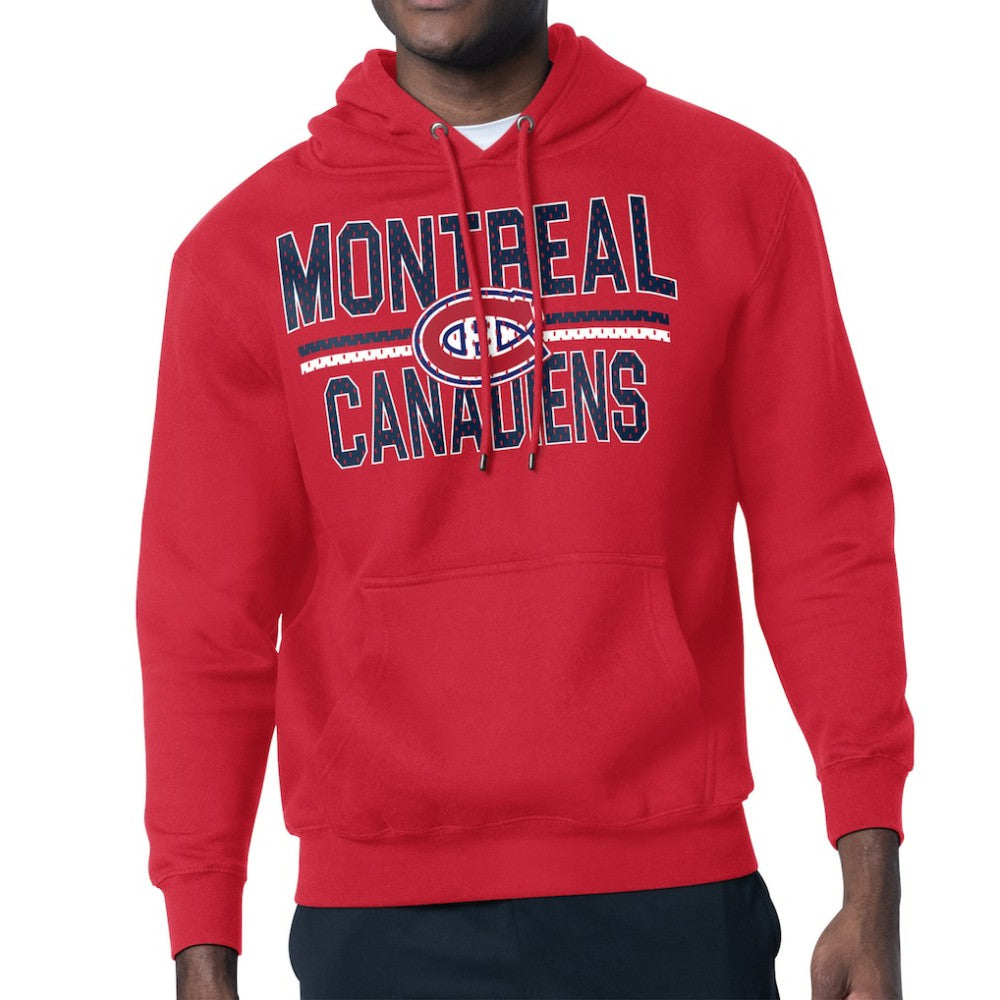 Montreal Canadiens Starter Mesh Look Team Name Logo Tri-Blend Pullover Hoodie