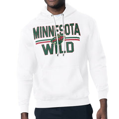 Minnesota Wild Starter Mesh Look Team Name Logo Tri-Blend Pullover Hoodie
