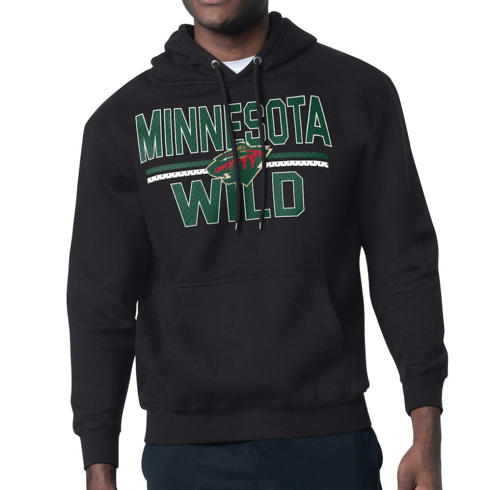 Minnesota Wild Starter Mesh Look Team Name Logo Tri-Blend Pullover Hoodie
