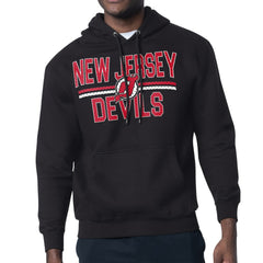 New Jersey Devils Starter Mesh Look Team Name Logo Tri-Blend Pullover Hoodie