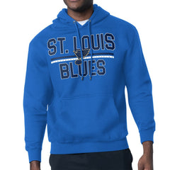 St. Louis Blues Starter Mesh Look Team Name Logo Tri-Blend Pullover Hoodie