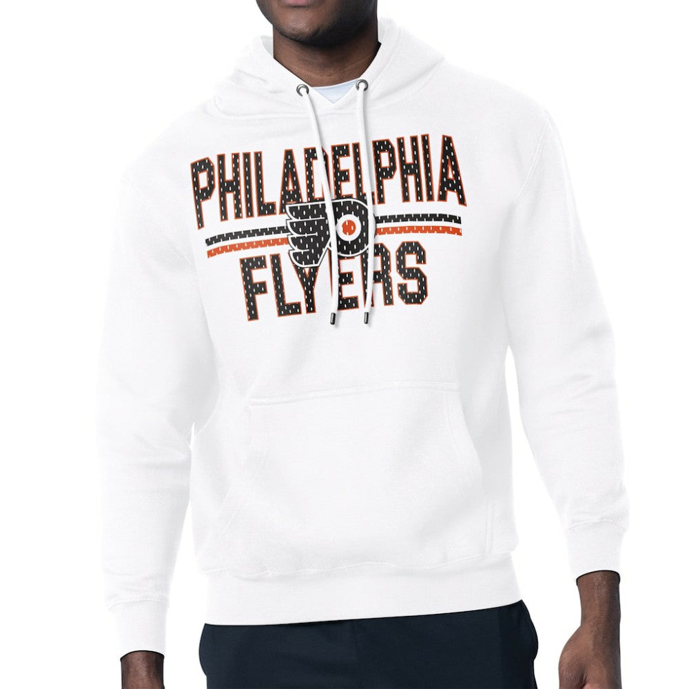 Philadelphia Flyers Starter Mesh Look Team Name Logo Tri-Blend Pullover Hoodie