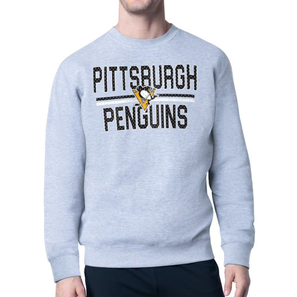 Pittsburgh Penguins Starter Mesh Look Team Name Logo Pullover Sweatshirt