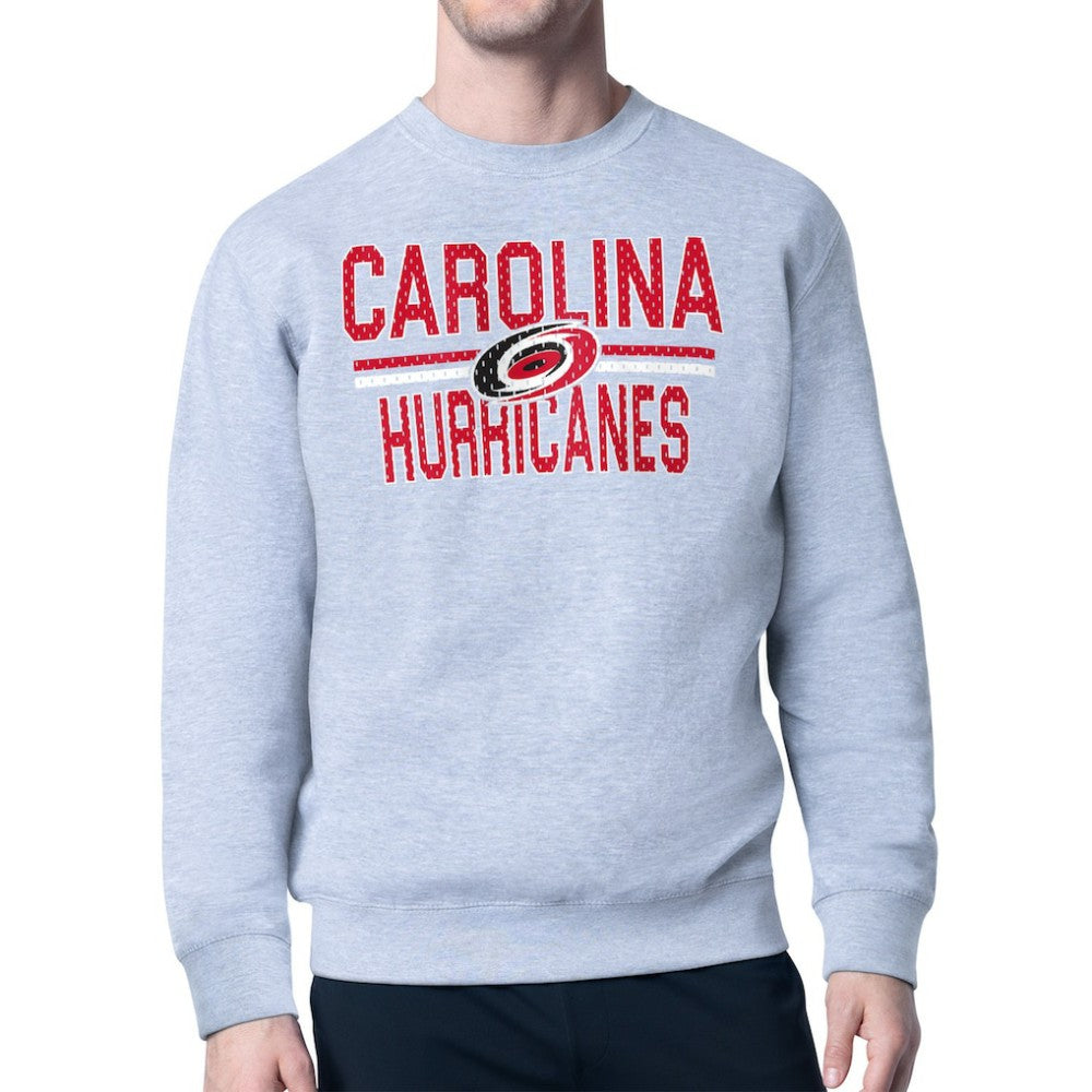Carolina Hurricanes Starter Mesh Look Team Name Logo Pullover Sweatshirt
