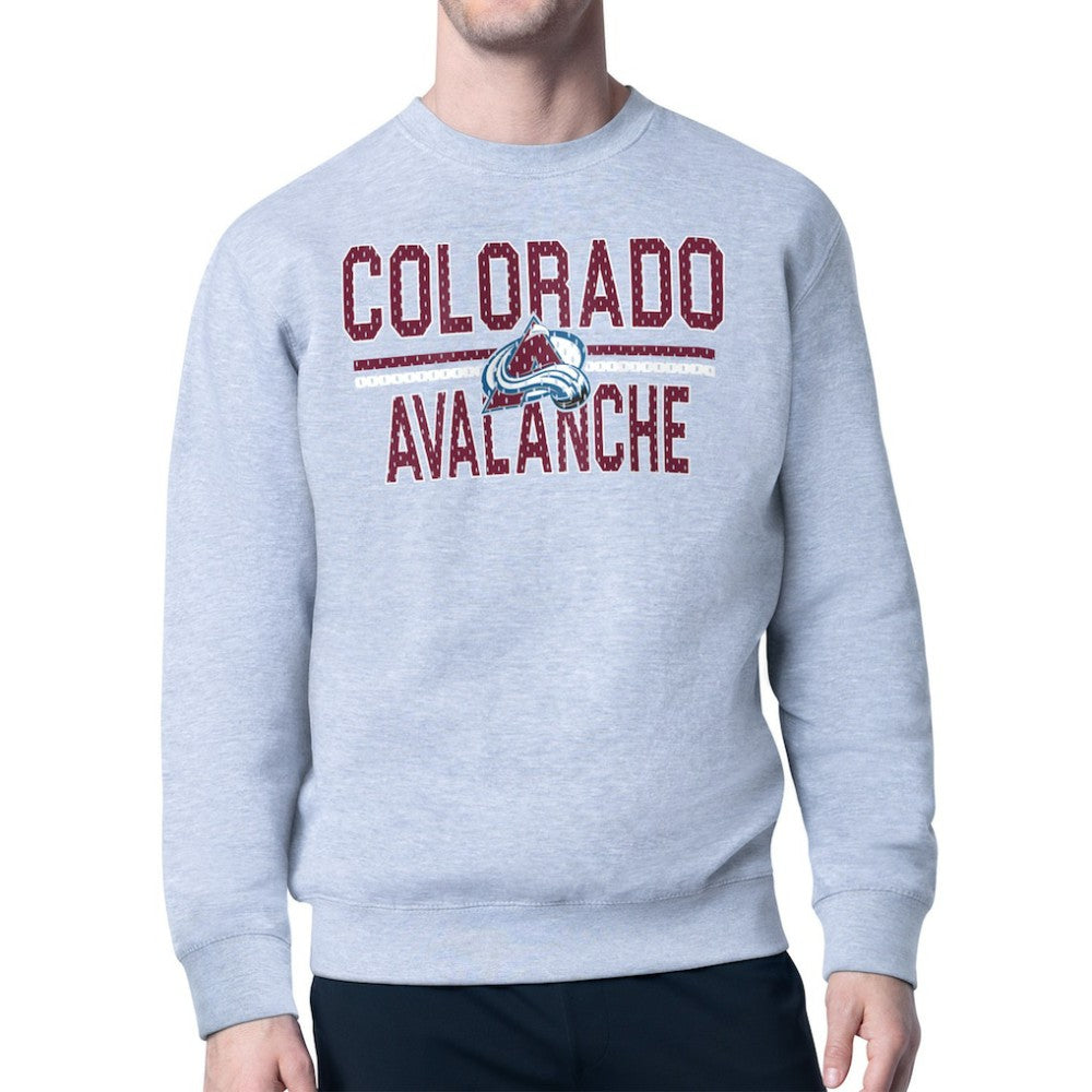 Colorado Avalanche Starter Mesh Look Team Name Logo Pullover Sweatshirt