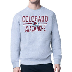 Colorado Avalanche Starter Mesh Look Team Name Logo Pullover Sweatshirt