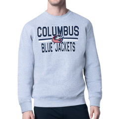 Columbus Blue Jackets Starter Mesh Look Team Name Logo Pullover Sweatshirt