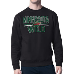 Minnesota Wild Starter Mesh Look Team Name Logo Pullover Sweatshirt