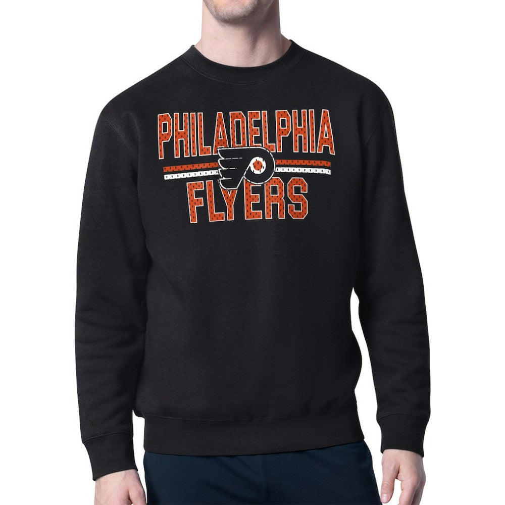 Philadelphia Flyers Starter Mesh Look Team Name Logo Pullover Sweatshirt