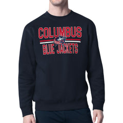 Columbus Blue Jackets Starter Mesh Look Team Name Logo Pullover Sweatshirt