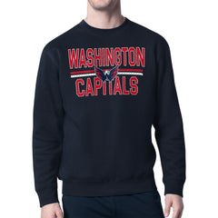 Washington Capitals Starter Mesh Look Team Name Logo Pullover Sweatshirt