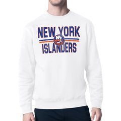 New York Islanders Starter Mesh Look Team Name Logo Pullover Sweatshirt