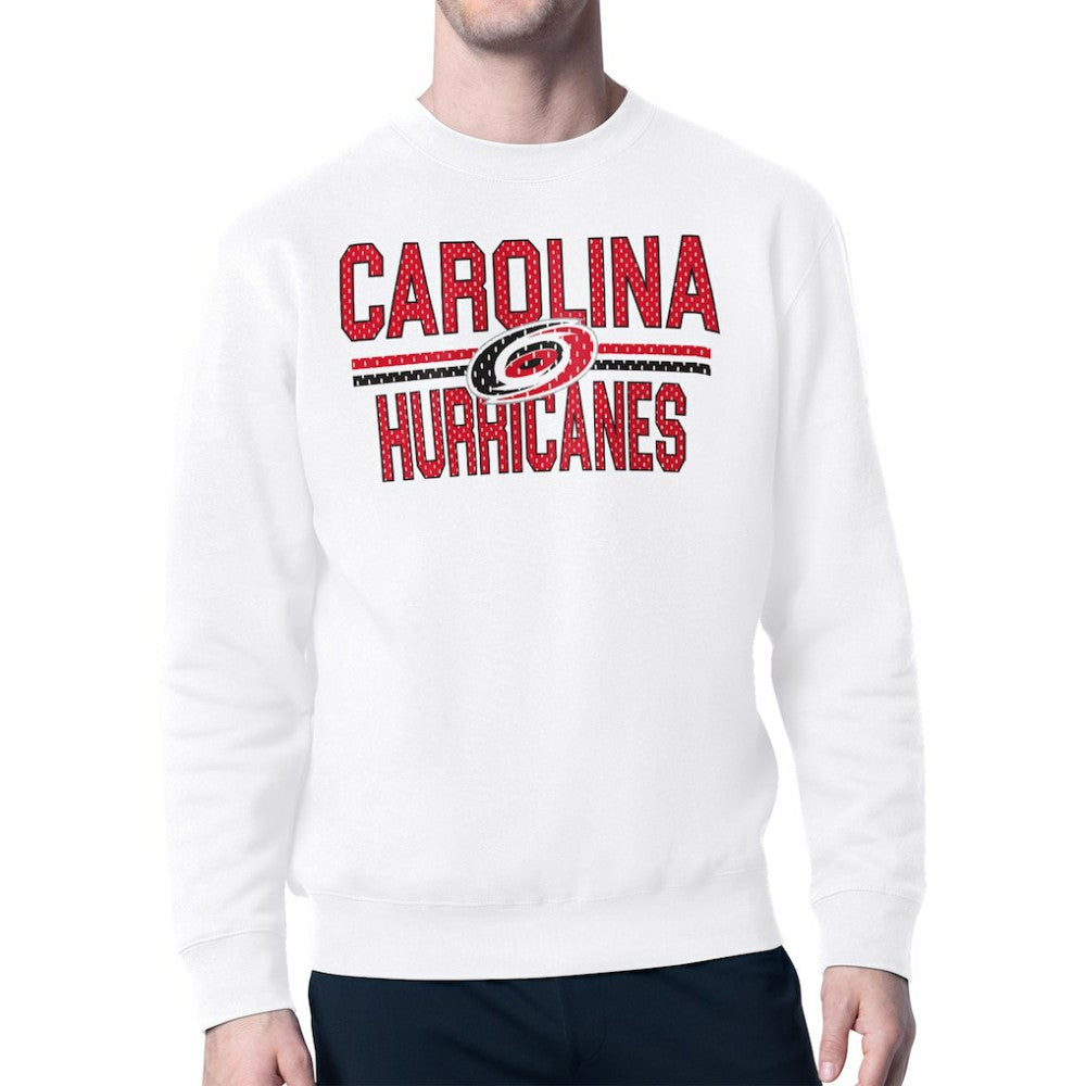 Carolina Hurricanes Starter Mesh Look Team Name Logo Pullover Sweatshirt