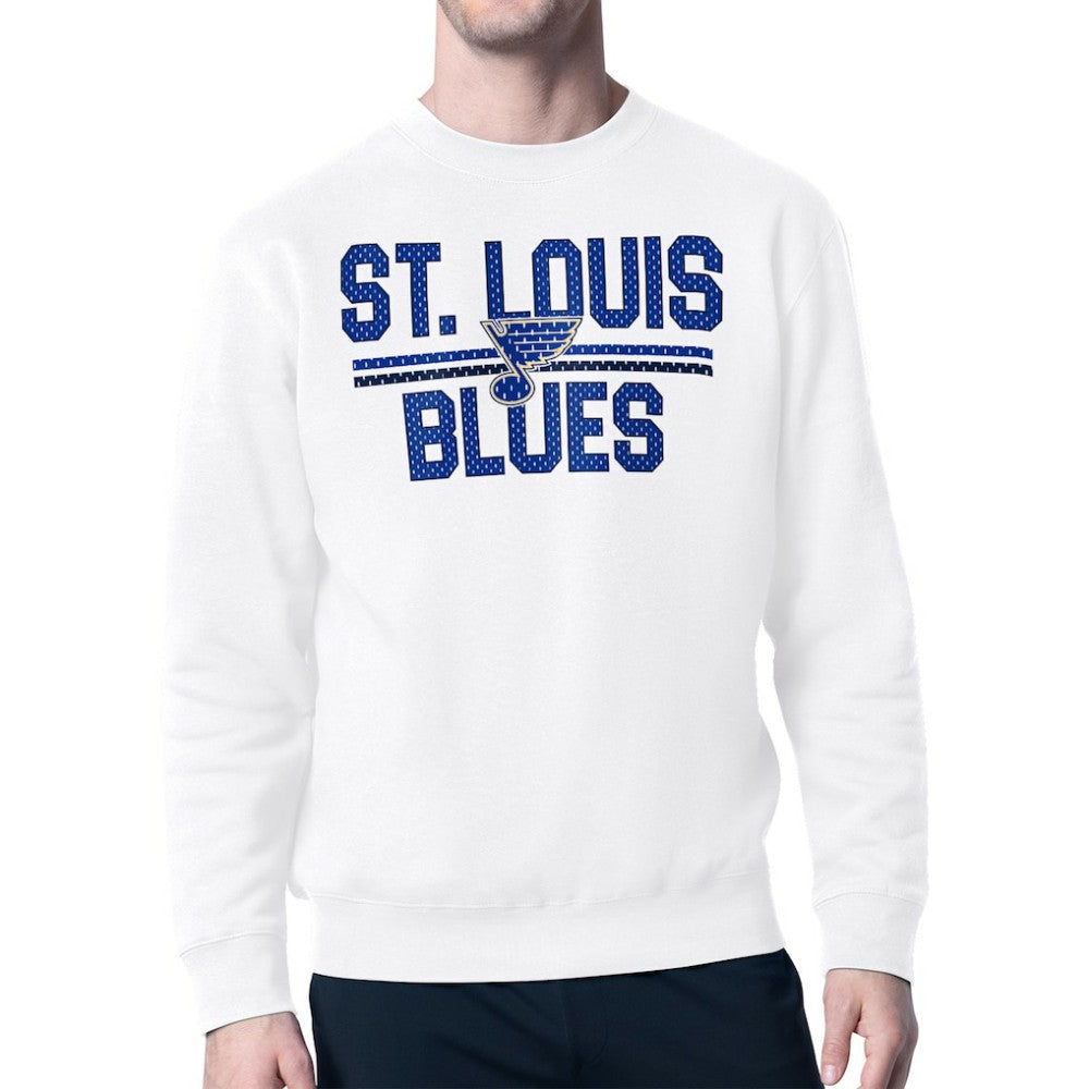 St. Louis Blues Starter Mesh Look Team Name Logo Pullover Sweatshirt