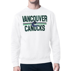 Vancouver Canucks Starter Mesh Look Team Name Logo Pullover Sweatshirt