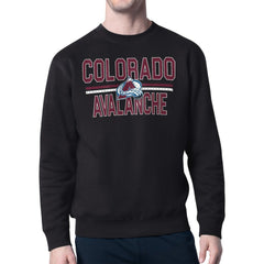 Colorado Avalanche Starter Mesh Look Team Name Logo Pullover Sweatshirt