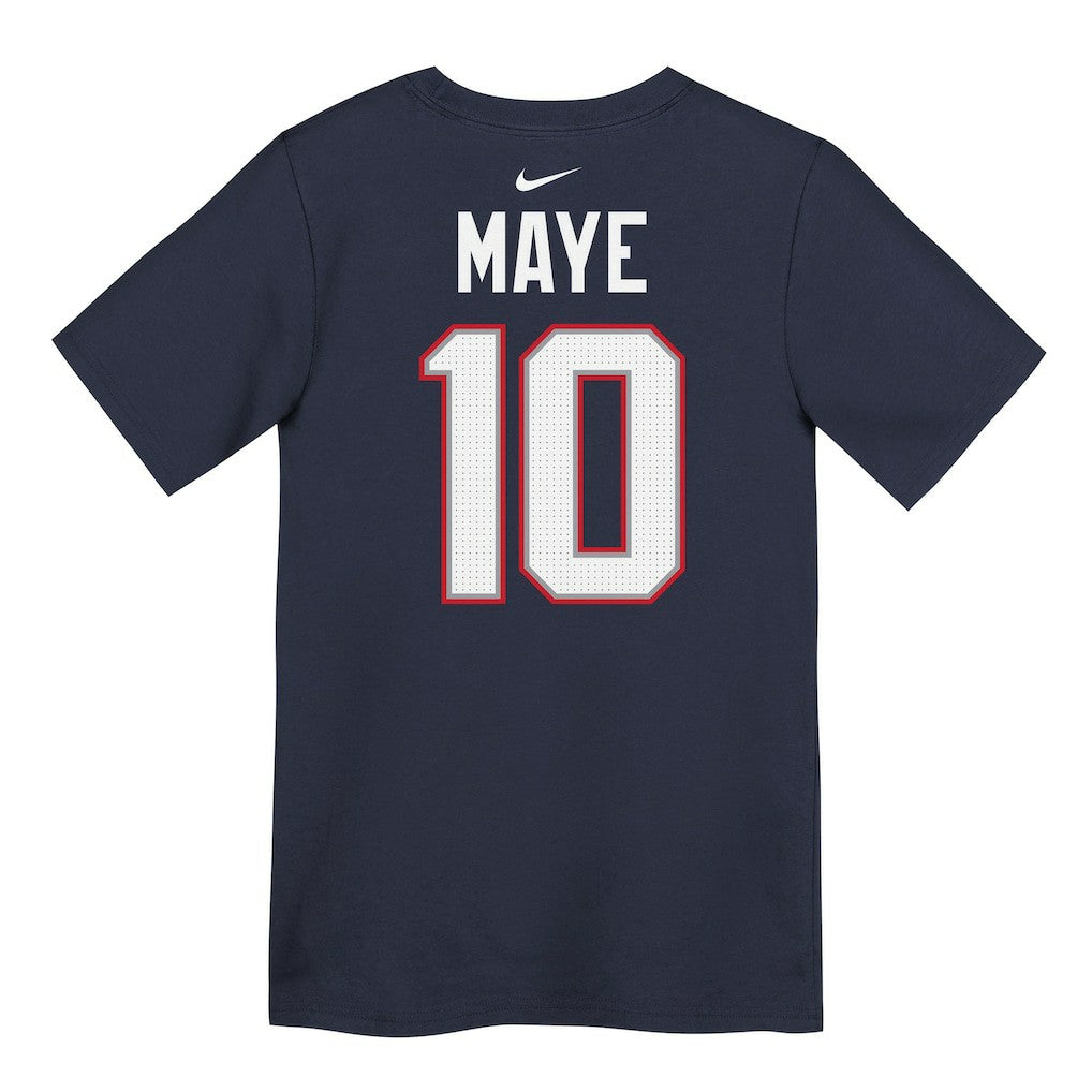 NFL New England Patriots Drake Maye  Preschool Player Name & Number T-Shirt