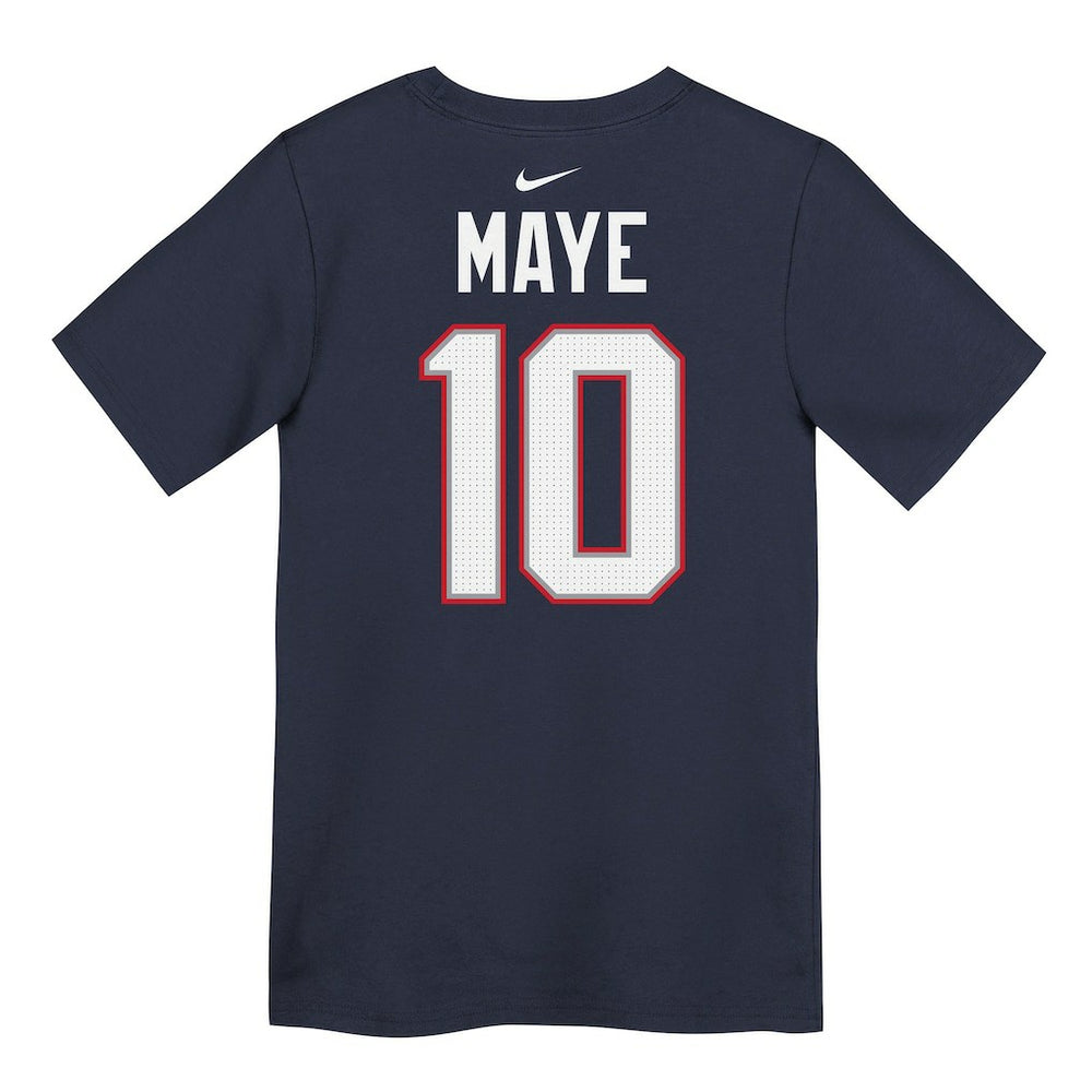NFL New England Patriots Drake Maye  Preschool Player Name & Number T-Shirt