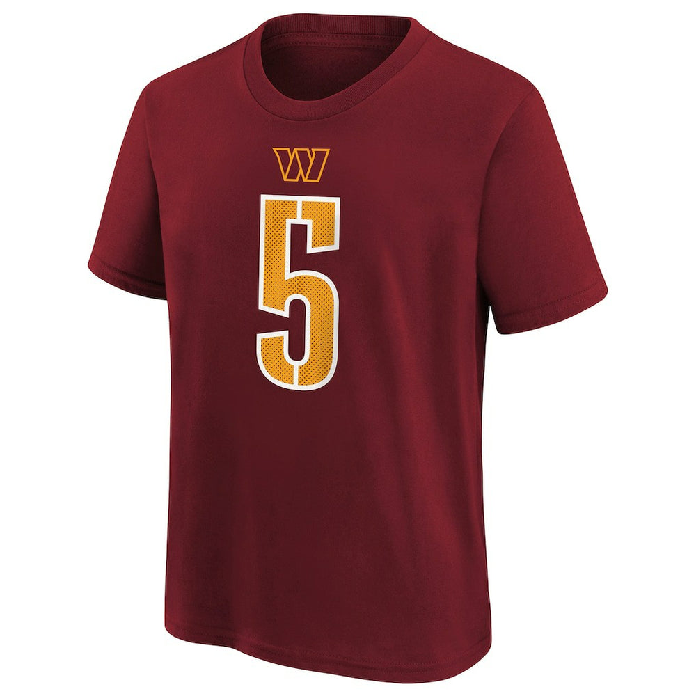 NFL Washington Commanders Jayden Daniels  Preschool Player Name & Number T-Shirt