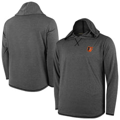 Baltimore Orioles Butter Stripe Tri-Blend Long Sleeve Hoodie T-Shirt - Black
