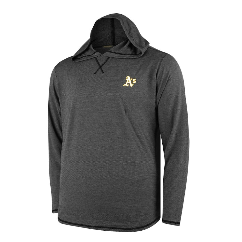 Athletics Butter Stripe Tri-Blend Long Sleeve Hoodie T-Shirt - Black